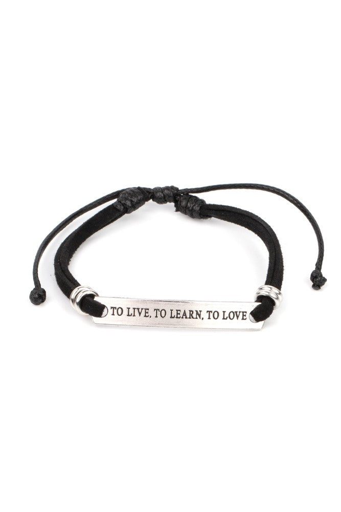 To Live, To Learn, To Love - Black