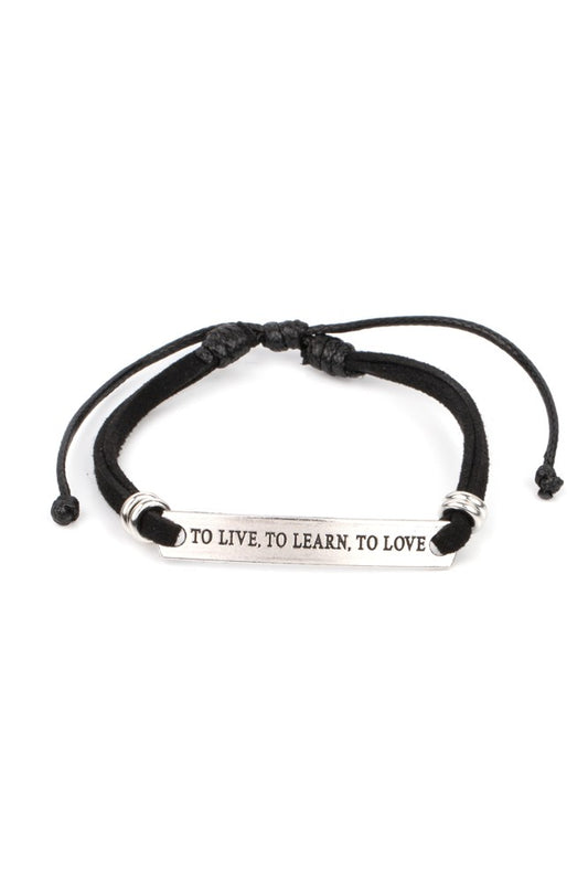 To Live, To Learn, To Love - Black