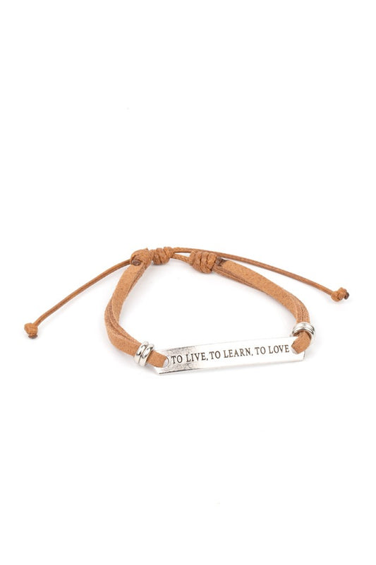 To Live, To Learn, To Love - Brown